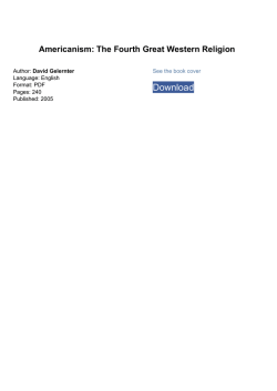 Americanism: The Fourth Great Western Religion pdf book