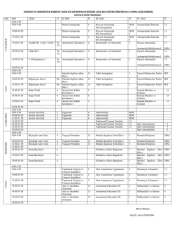 Antropoloji B&ouml;l&uuml;m&uuml; - Y&uuml;z&uuml;nc&uuml; Yıl &Uuml;niversitesi