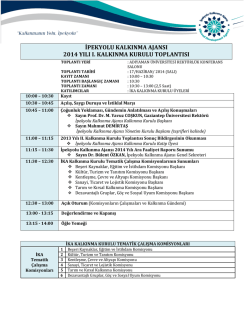 Toplantı G&uuml;ndemi