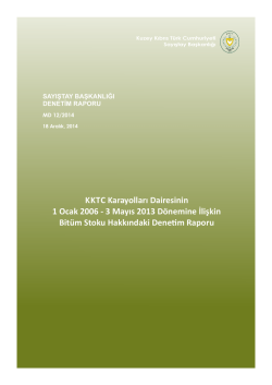 KKTC Karayolları Dairesinin 1 Ocak 2006