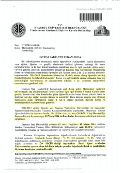 iSTANBUL UNivERSiTESi REKTORLUGU Ulus la rar asr Akademik