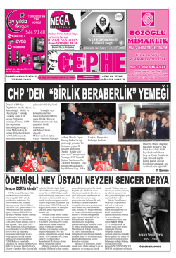 20.11.2014 Tarihli Cephe Gazetesi