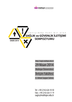 program kitap&ccedil;ığı - Sağlık G&uuml;venlik İletişimi Sempozyumu SAGİS