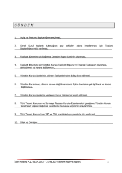 G &Uuml; N D E M    - İşbir Holding