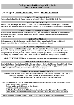 Akdeniz-Güneydogu Kültür Gezisi - ditib