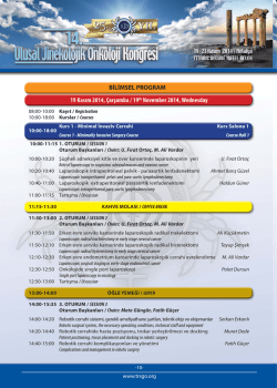 19 Kasım 2014, &Ccedil;arşamba / 19th November 2014, Wednesday