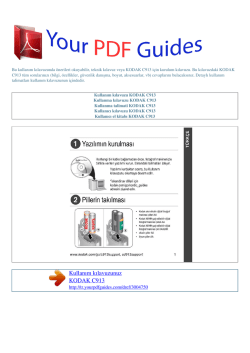 Kullanma talimati KODAK C913