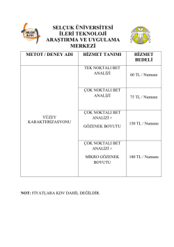 BET Cihazı Fiyat Listesi