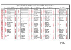 fatih sultan mehmet ortaokulu eyl&uuml;l-ekim ayı n&ouml;bet listesi sabah grubu