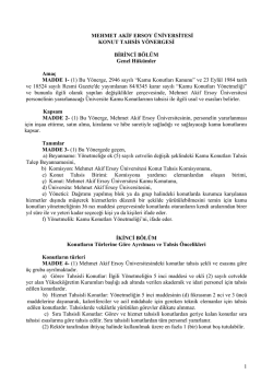 Konut Tahsis Y&ouml;nergesi - Mehmet Akif Ersoy &Uuml;niversitesi