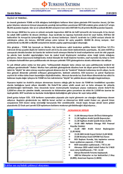 G&uuml;nl&uuml;k B&uuml;lten - Turkborsa.net