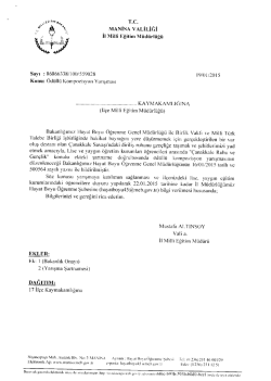 &Ouml;d&uuml;ll&uuml; Kompozisyon yarışması konulu Manisa İl Milli Eğitim