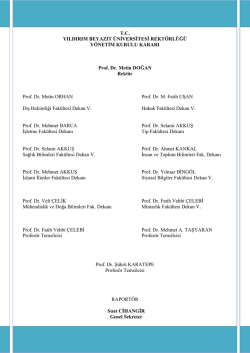 T.C. YILDIRIM BEYAZIT &Uuml;NİVERSİTESİ REKT&Ouml;RL&Uuml;Ğ&Uuml; Y&Ouml;NETİM