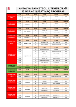 antalya basketbol il temsilciliği 13 ocak