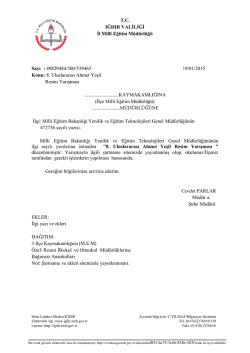 49829484/300/539465 19/01/2015 Konu: 8. Uluslararası Ahmet Y