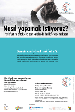 Nasıl yaşamak istiyoruz? - Gemeinsam leben Frankfurt eV