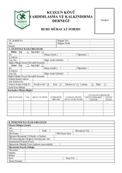 BURS BAŞVURUSU İ&Ccedil;İN DİLEK&Ccedil;E &Ouml;RNEĞİ: