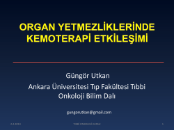Organ Yetmezliklerinde Kemoterapi Etkileşimi