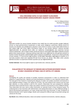 başkent ankara &ouml;rneği evalu - Eğitim ve &Ouml;ğretim Araştırmaları Dergisi