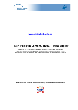 Non-Hodgkin Lenfomu (NHL) &ndash; Kısa Bilgiler