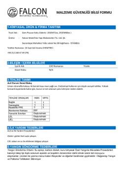 malzeme g&uuml;venliği bilgi formu - Susuz Pisuvar
