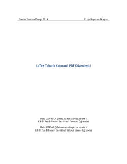 LaTeX Tabanlı Katmanlı PDF D&uuml;zenleyici