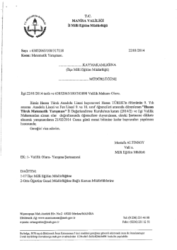 Hasan T&uuml;rek Matematik Yarışması - Tepebaşı İl&ccedil;e Milli Eğitim