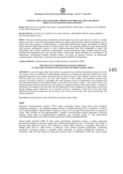 Dumlupınar &Uuml;niversitesi Sosyal Bilimler Dergisi