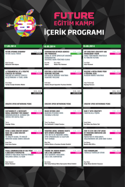 Program Ve Konuşmacılar - 26. Kristal Elma Yaratıcılık Festivali