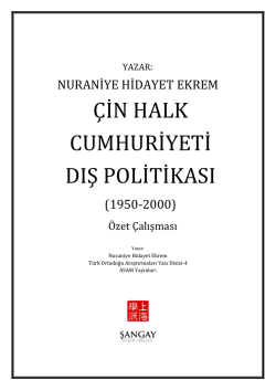 &Ccedil;in Halk Cumhuriyeti Dış Politikası