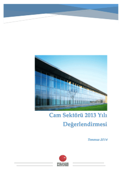 Cam Sekt&ouml;r&uuml; 2013 Yılı Değerlendirmesi