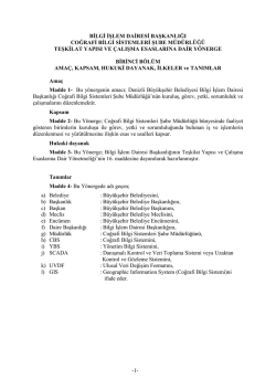 Coğrafi Bilgi Sistemleri Şube M&uuml;d&uuml;rl&uuml;ğ&uuml;