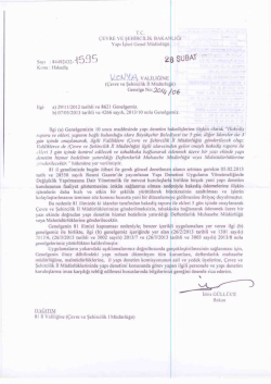 Hakediş - &Ccedil;evre ve Şehircilik Bakanlığı