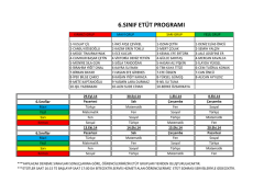 6.SINIF ET&Uuml;T PROGRAMI