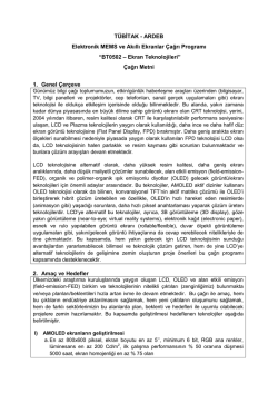 BT0502 &ndash; Ekran Teknolojileri