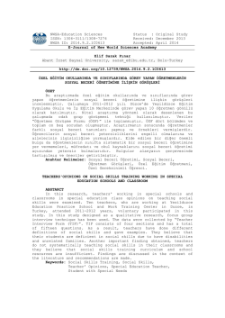 E-Journal of New World Sciences Academy