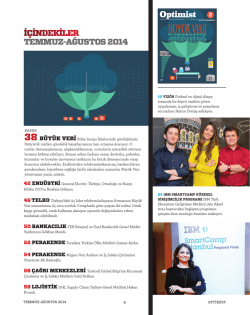 Temmuz/Ağustos 2014 &ndash; İ&ccedil;indekiler