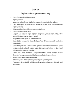&Ouml; R N E K &Ouml;L&Ccedil;&Uuml;M TALİMATI(BENZİN-LPG-CNG)