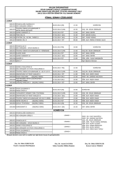 Tiyatro Anasanat Dalı - Sel&ccedil;uk &Uuml;niversitesi