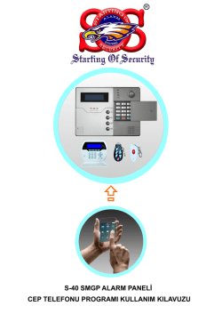 s-40 smgp alarm paneli cep telefonu programı kullanım kılavuzu
