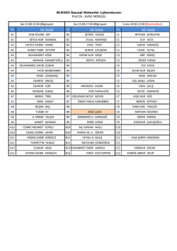 BLM203 Sayısal Sistemler Laboratuvarı Prof.Dr. AVNİ MORGÜL Gr