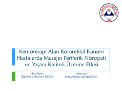 Kemoterapi Alan Kolorektal Kanseri Hastalarda Masajın Periferik
