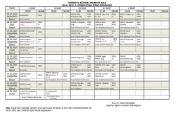COĞRAFYA EĞİTİMİ ANABİLİM DALI 2014&ndash;2015 1. D&Ouml;NEM FİNAL