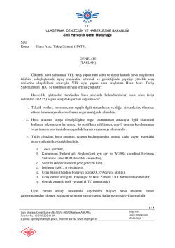 Taslak Genelge i&ccedil;in tıklayınız - Sivil Havacılık Genel M&uuml;d&uuml;rl&uuml;ğ&uuml;