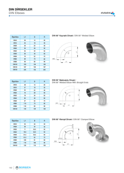 DIN DİRSEKLER DIN Elbows