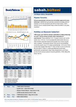 G&uuml;nl&uuml;k B&uuml;lten 15 Mayıs 2014