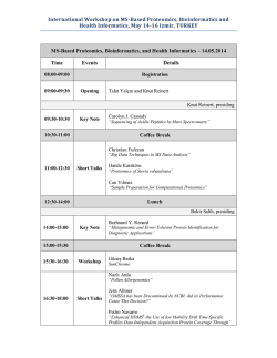 Satellite Workshops - International Workshop on MS