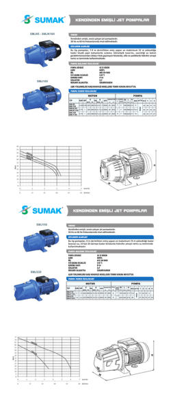 KENDİNDEN EMİŞLİ JET POMPALAR