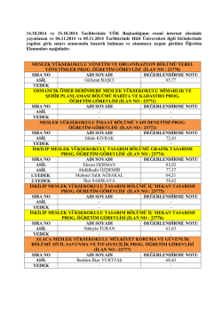meslek y&uuml;ksekokulu y&ouml;netġm ve organġsazyon