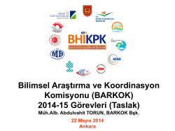 (BARKOK) 2014-15 G&ouml;revleri